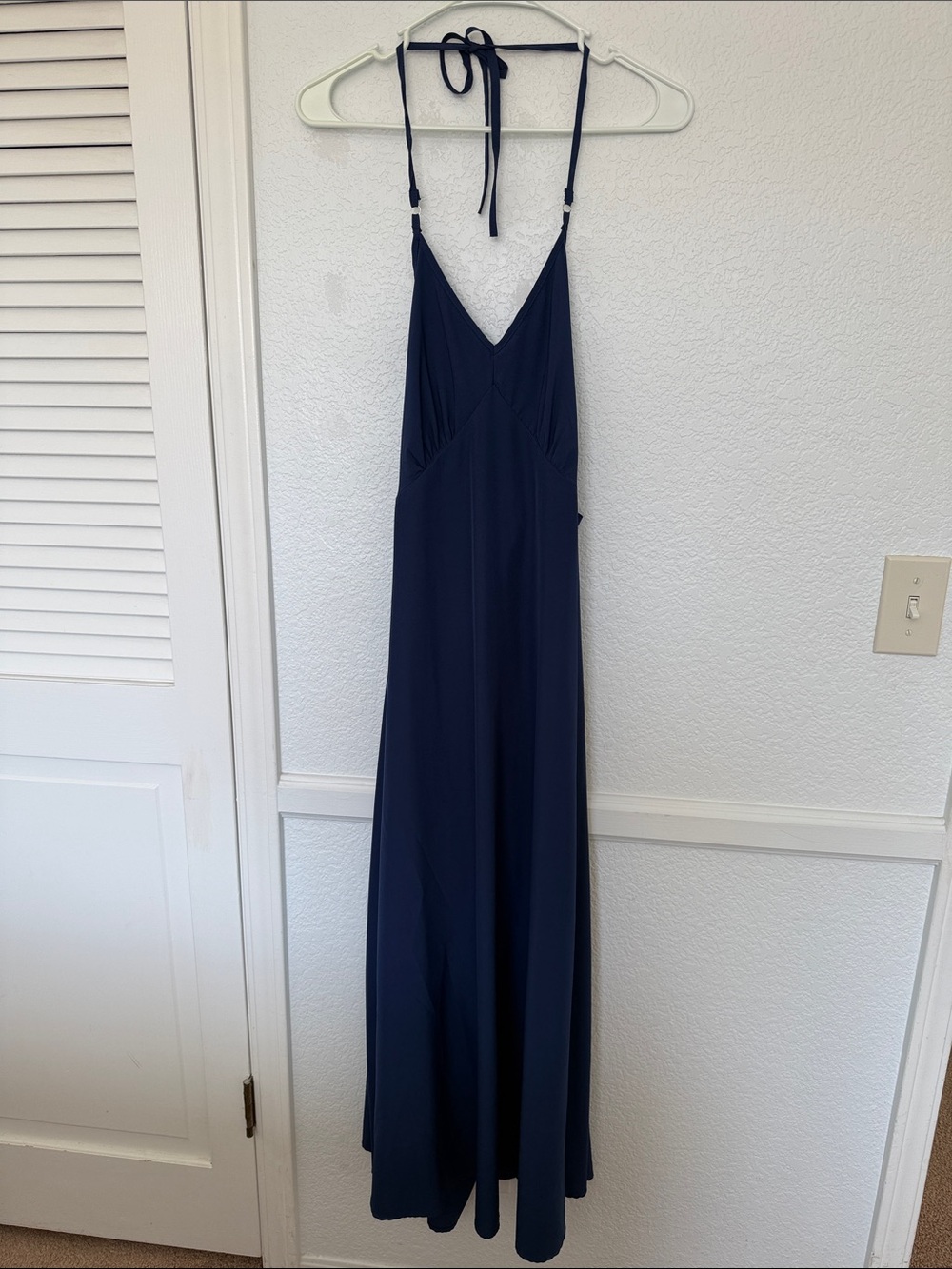 Navy Halter Maxi Dress - Brand